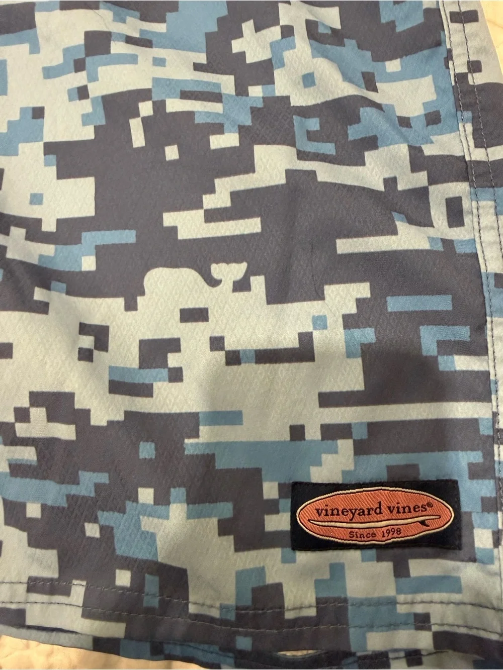 Vineyard Vines Navy & Light Blue Camo Swim Board Shorts